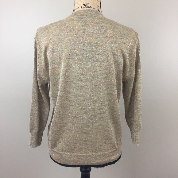 J Crew Space-dyed sparkle sweater, Gold, XXS - Picture 3 of 8